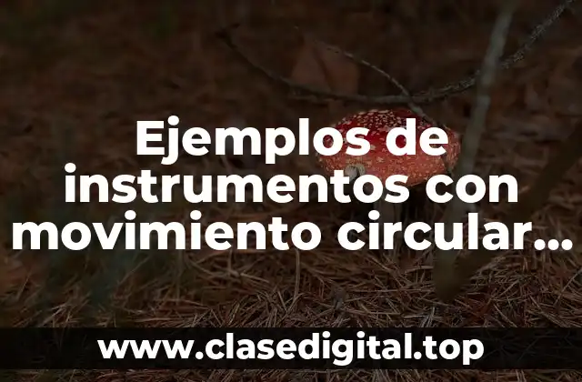 Ejemplos de instrumentos con movimiento circular y su frecuencia y Significado