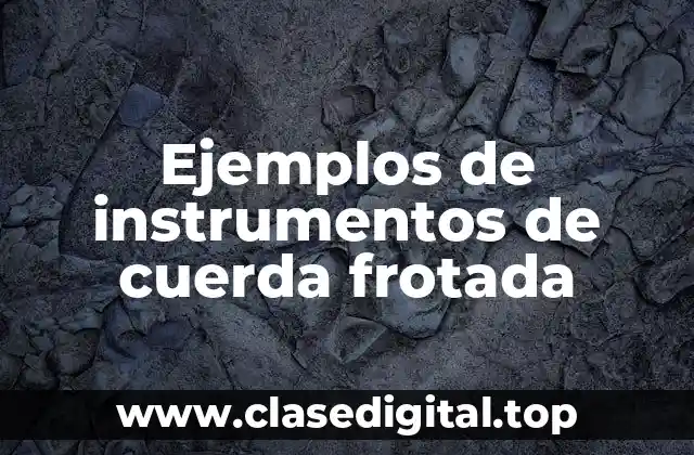 Ejemplos de instrumentos de cuerda frotada