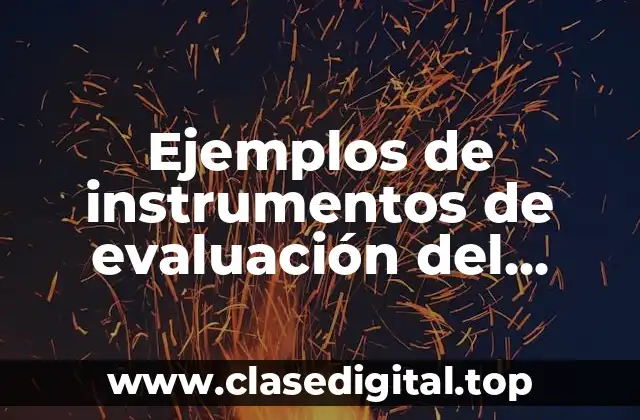 Ejemplos de instrumentos de evaluación del aprendizaje