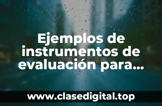 Ejemplos de instrumentos de evaluación para escritura, lectura