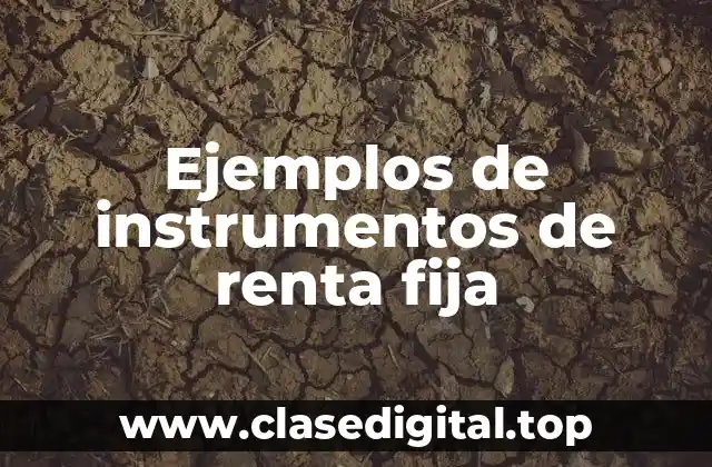 Ejemplos de instrumentos de renta fija
