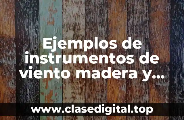 Ejemplos de instrumentos de viento madera y Significado