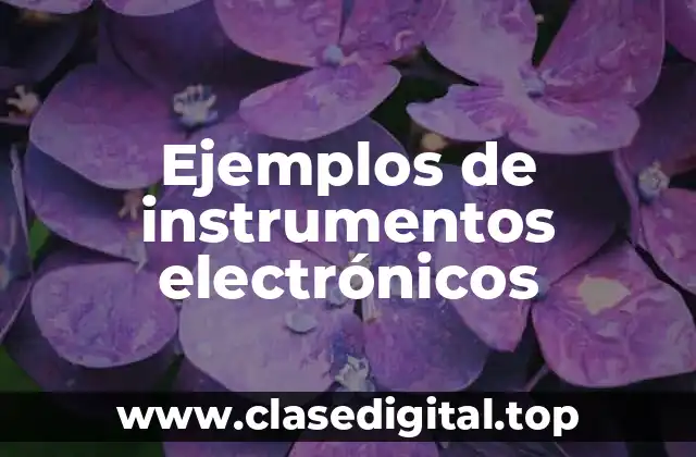 Ejemplos de instrumentos electrónicos