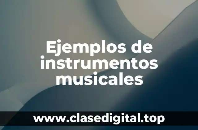 Ejemplos de instrumentos musicales