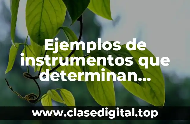 Ejemplos de instrumentos que determinan variables o parámetros analógicos
