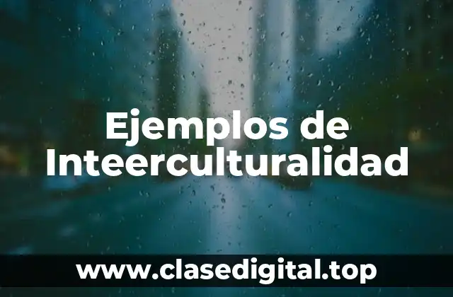 Ejemplos de Inteerculturalidad