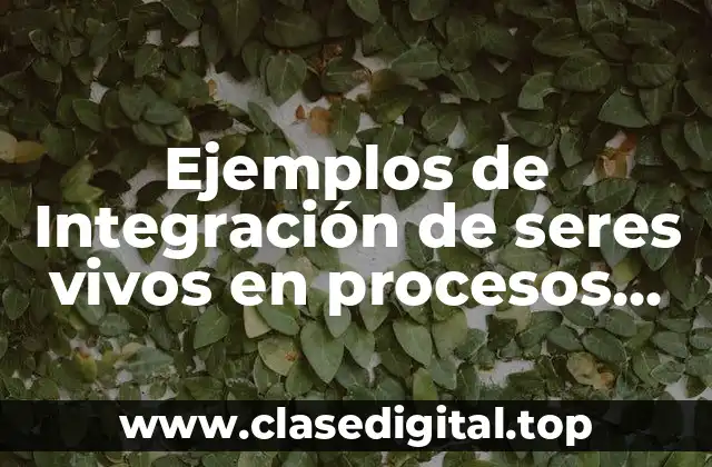 Ejemplos de integración de seres vivos en procesos tecnológicos