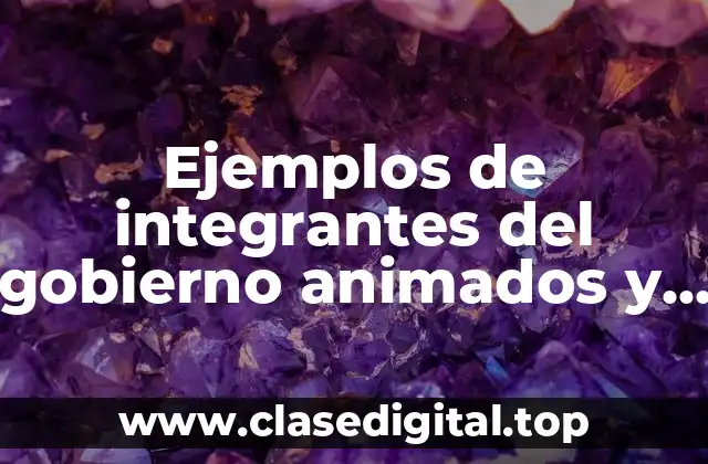 Ejemplos de integrantes del gobierno animados