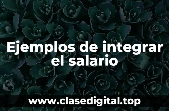Ejemplos de integrar el salario