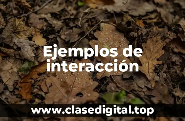 Ejemplos de interacción
