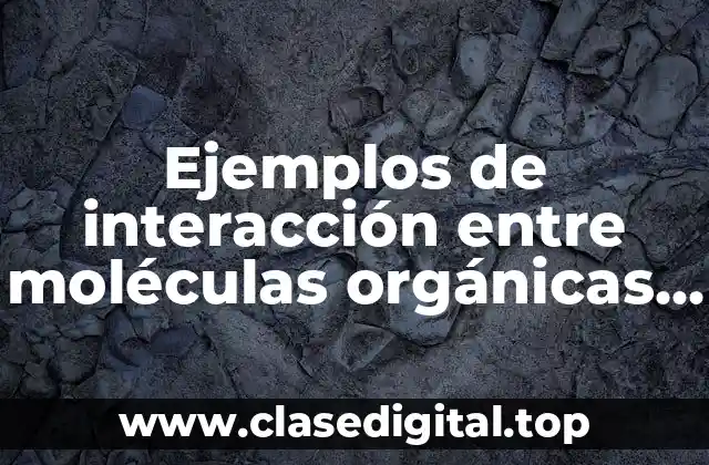 Ejemplos de interacción entre moléculas orgánicas y inorgánicas