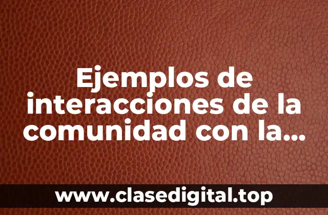 Ejemplos de interacciones de la comunidad con la naturaleza