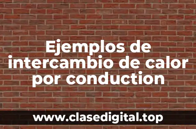 Ejemplos de intercambio de calor por conduction