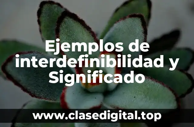 Ejemplos de interdefinibilidad