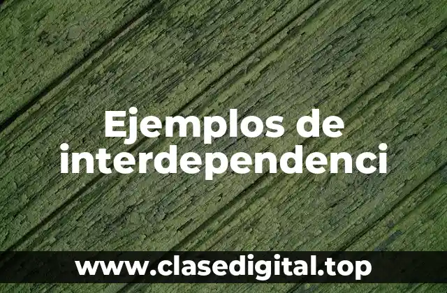 Ejemplos de interdependenci