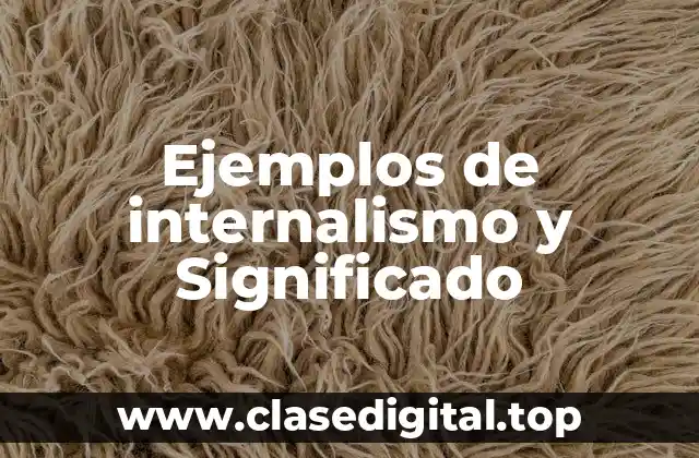 Ejemplos de internalismo y Significado