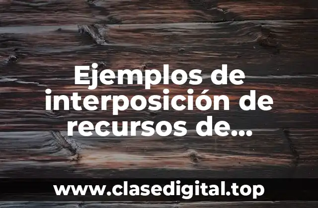 Ejemplos de interposición de recursos de revocación y de apelación