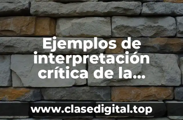 Ejemplos de interpretación crítica de la prácticas de comunidad