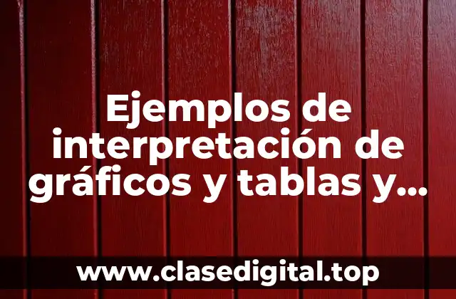 Ejemplos de interpretación de gráficos y tablas y Significado