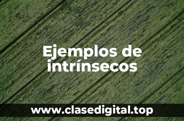 Ejemplos de intrínsecos