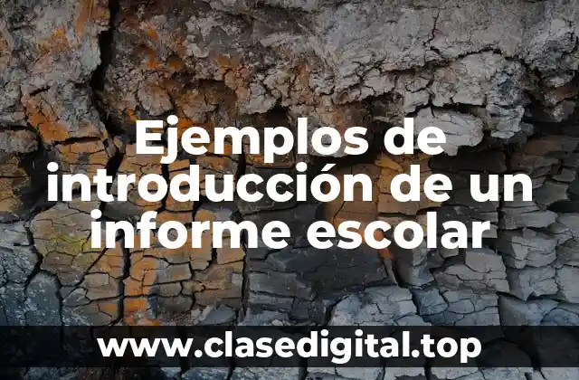 Ejemplos de introducción de un informe escolar