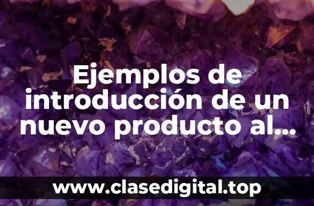 Ejemplos de introducción de un nuevo producto al mercado
