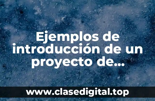 Ejemplos de introducción de un proyecto de asociaciones civiles