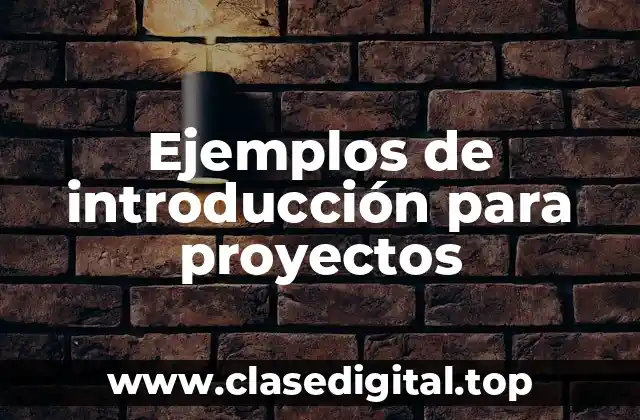 Ejemplos de introducción para proyectos