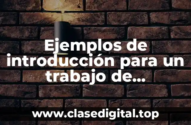 Ejemplos de introducción para un trabajo de presupuesto arquitectónico y Significado