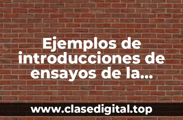 Ejemplos de introducciones de ensayos de la biblioteca de Alejandría