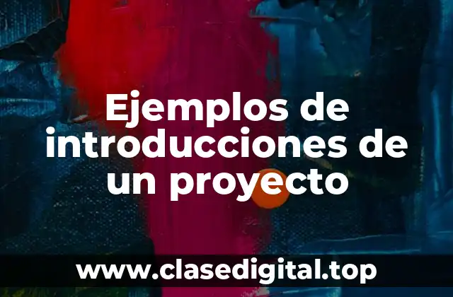 Ejemplos de introducciones de un proyecto