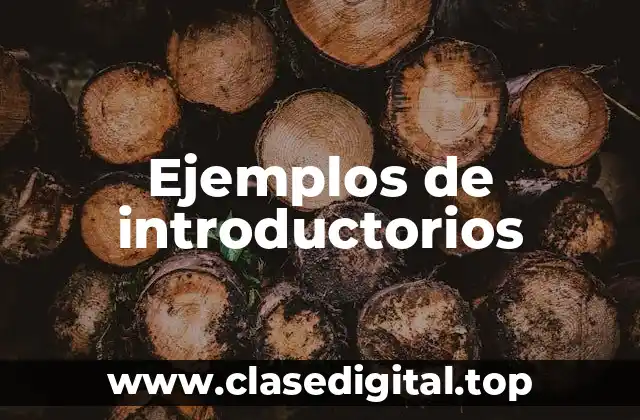 Ejemplos de introductorios