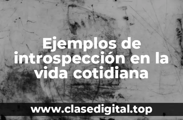 Ejemplos de introspección en la vida cotidiana