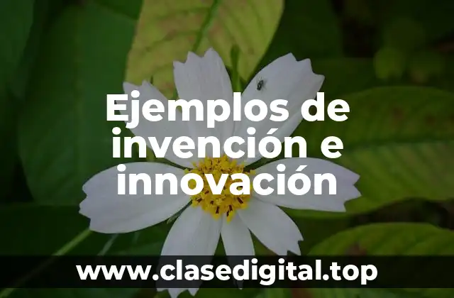 Ejemplos de invención e innovación