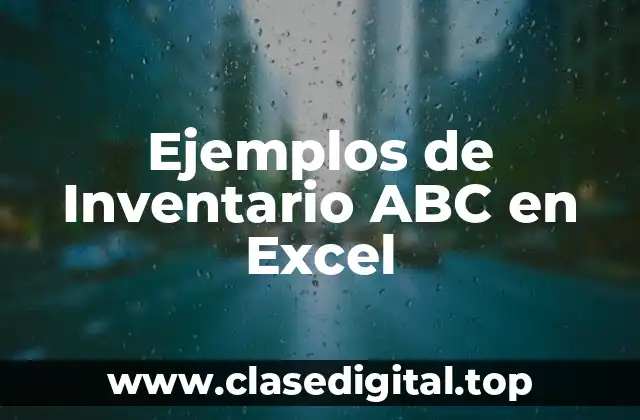 Ejemplos de Inventario ABC en Excel