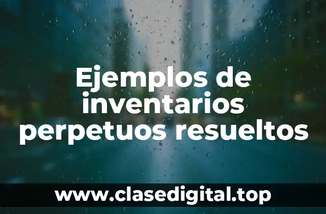 Ejemplos de inventarios perpetuos resueltos