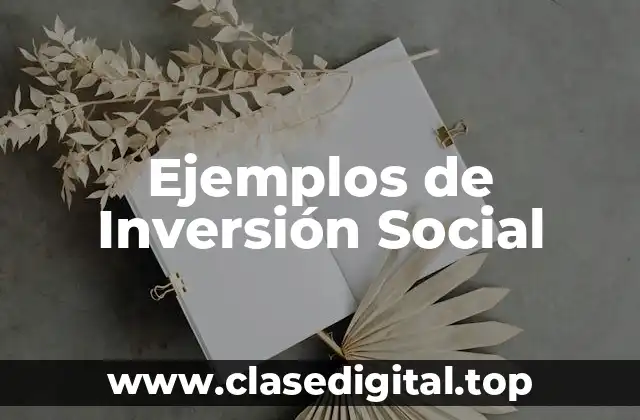 Ejemplos de Inversión Social