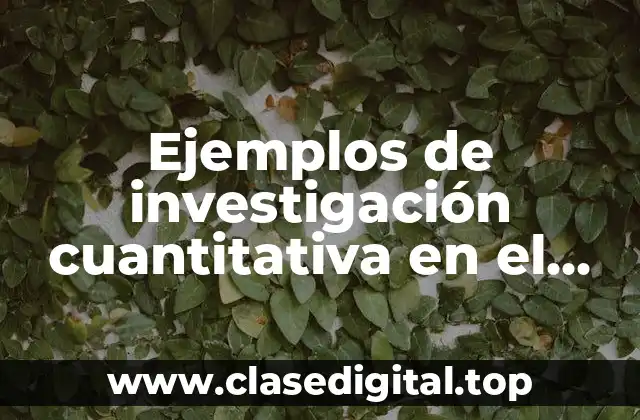 Ejemplos de investigación cuantitativa en el área de mercadotecnia