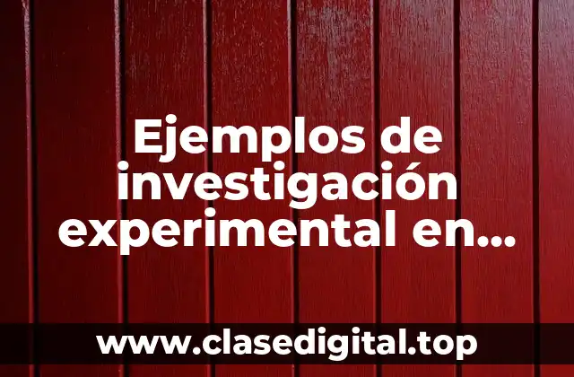 Ejemplos de investigación experimental en marketing