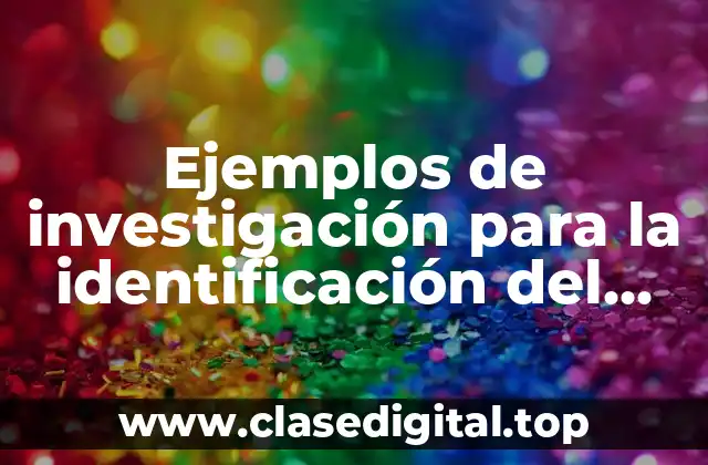 Ejemplos de investigación para la identificación del problema