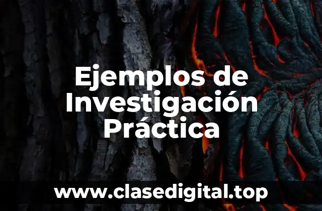 Ejemplos de Investigación Práctica