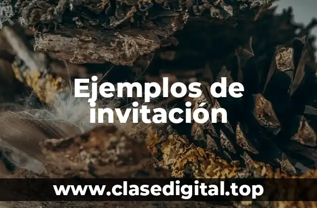 Ejemplos de invitación