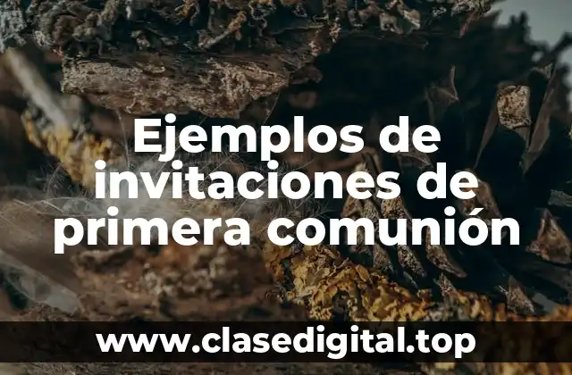 Ejemplos de invitaciones de primera comunión