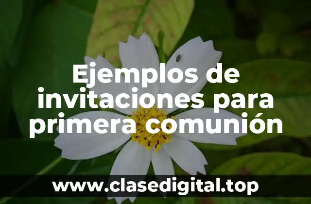 Ejemplos de invitaciones para primera comunión