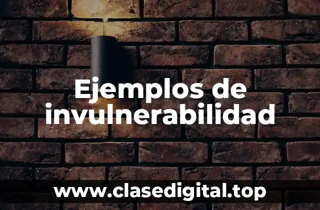 Ejemplos de invulnerabilidad