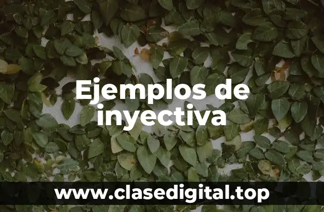 Ejemplos de inyectiva
