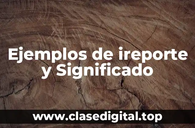 Ejemplos de ireporte y Significado