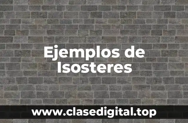 Ejemplos de Isosteres