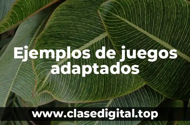 Ejemplos de juegos adaptados