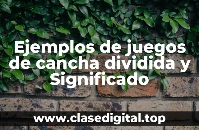 Ejemplos de juegos de cancha dividida y Significado